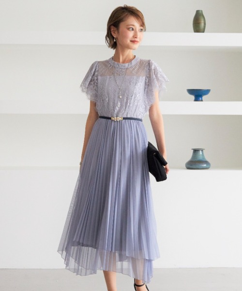 Dorry Doll(ドリードール)の水色, グレーのパーティドレスです