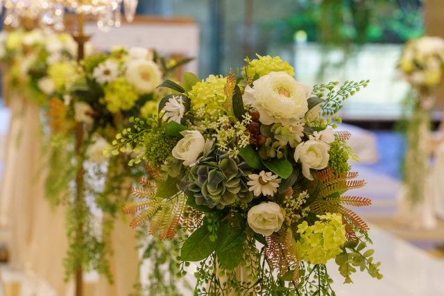 チャペルの装花 結婚式場